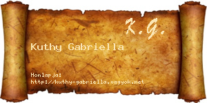 Kuthy Gabriella névjegykártya